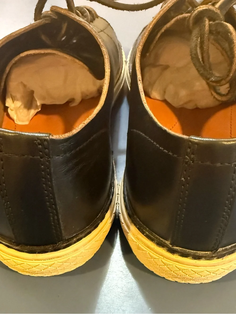 Frye Men's Black Leather Lace-Up Sneakers size 11